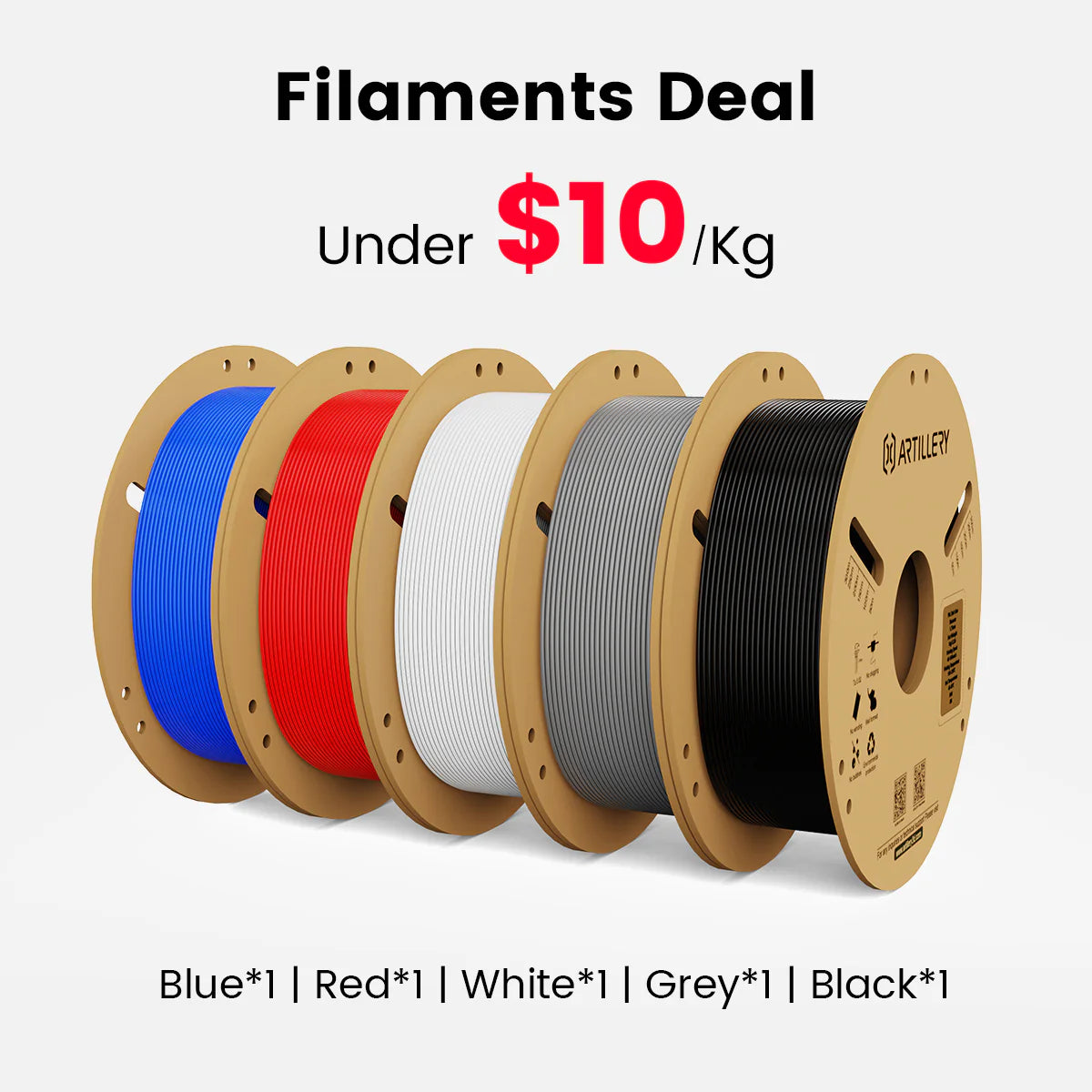 PLA 5-Color Filament Pack